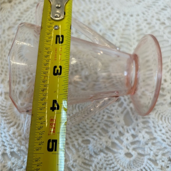 Vintage Pink Glass Sugar Bowl - Picture 9 of 9